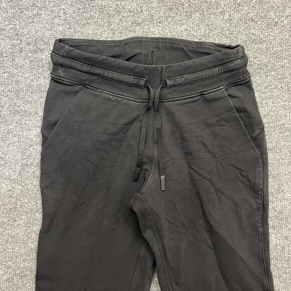 Lululemon Pants Women’s 4 Black Jogger Sweatpants Stretch Cuffed Athletic Logo - Picture 2 of 13